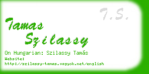 tamas szilassy business card